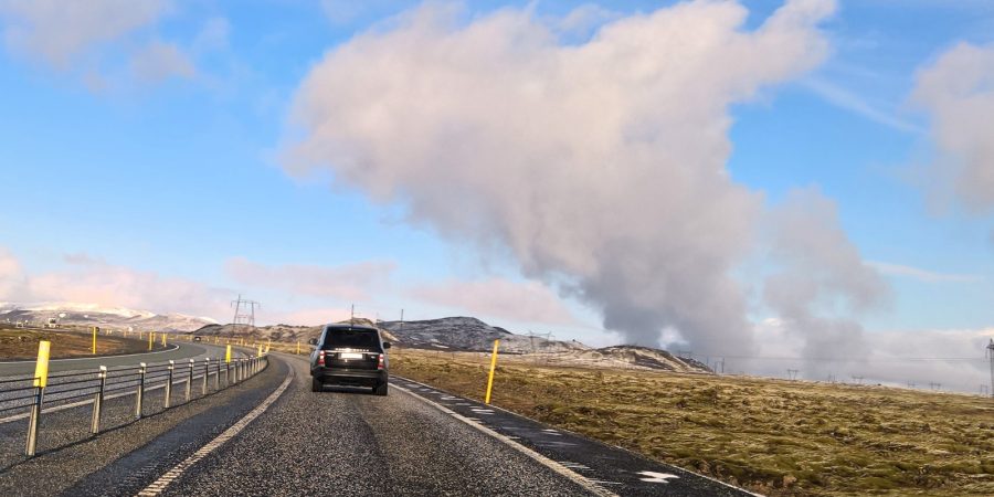 Akstur á Hellisheiði.