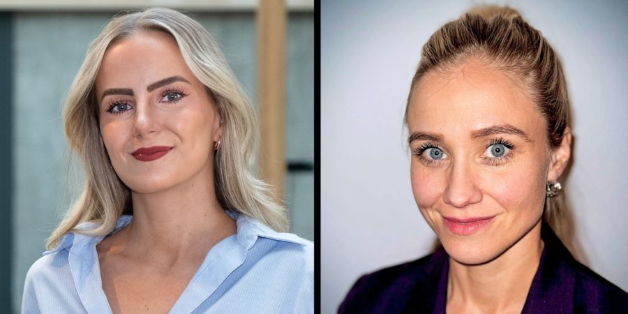 Eva Brink og Guðrún Olsen.
